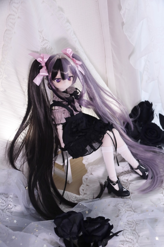 【12月アイドールお持ち帰り】 1/3ドール用 天使の超ロングインテークレイヤーカットツインテール