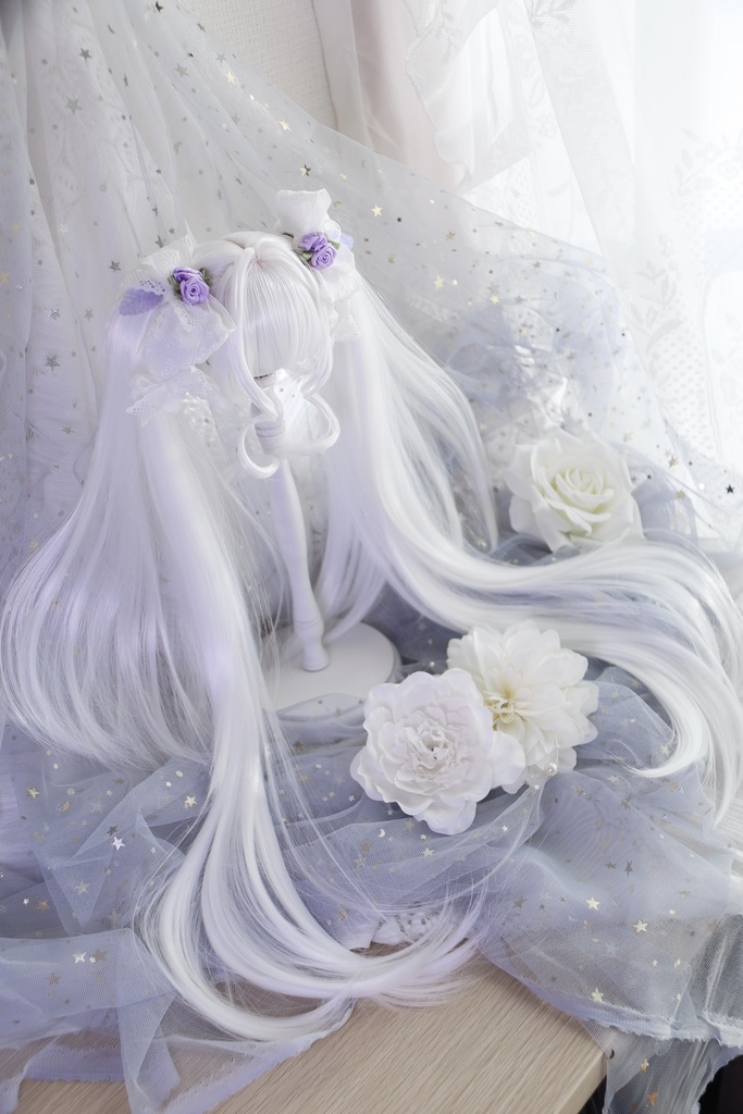 【12月アイドールお持ち帰り】 1/3ドール用 天使の超ロングインテークレイヤーカットツインテール