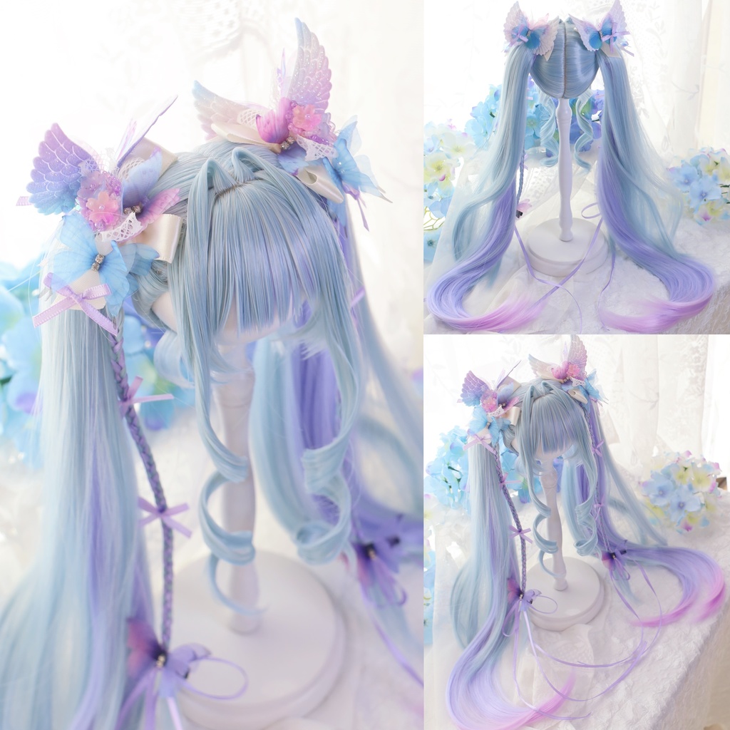 【12月アイドールお持ち帰り】 1/3ドール用 天使の超ロングインテークレイヤーカットツインテール