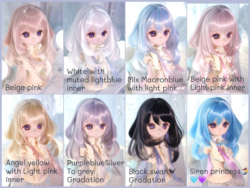  「受注」1\3ドールウィッグ ガールズウルフレイヤー　セミロング