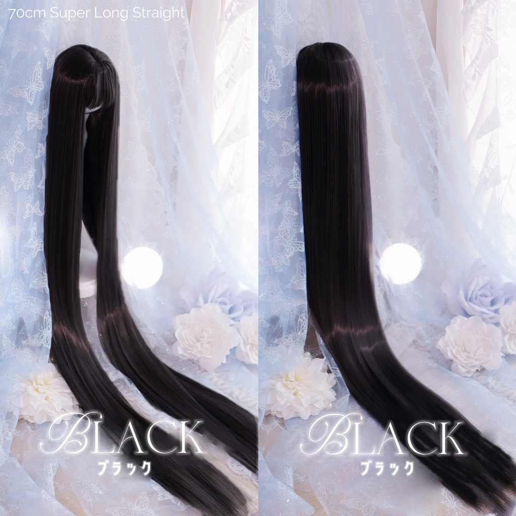 【イベントお持ち帰り】1/3ドール用 70cm激ロングストレート 縮毛矯正してサラサラ
