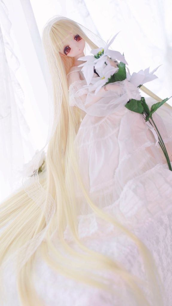 【イベントお持ち帰り】1/3ドール用 70cm激ロングストレート 縮毛矯正してサラサラ