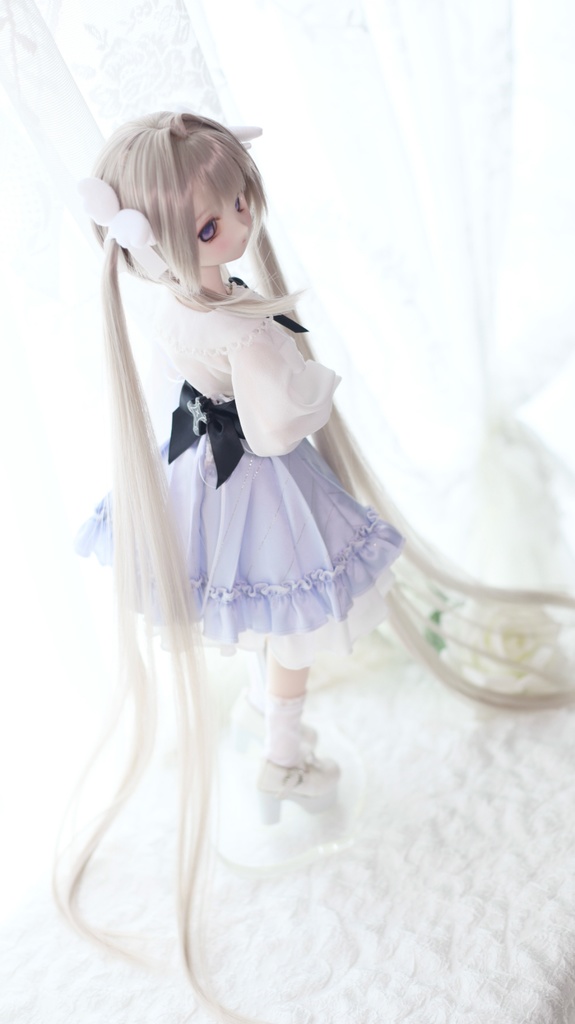 【受注製作】 💛新作発売🩵🌷1/3ドール 天使の50cmインテークロングロリ細ツインテール 8〜9インチ