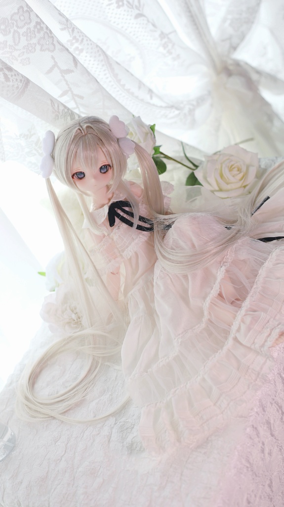 【受注製作】 💛新作発売🩵🌷1/3ドール 天使の50cmインテークロングロリ細ツインテール 8〜9インチ