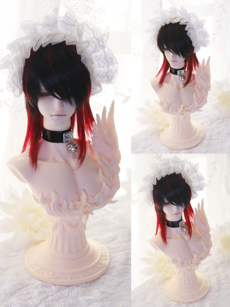 【アイドールお持ち帰り】1/3ドールサイズ 8〜9インチ ボイズウルフカット 横分け