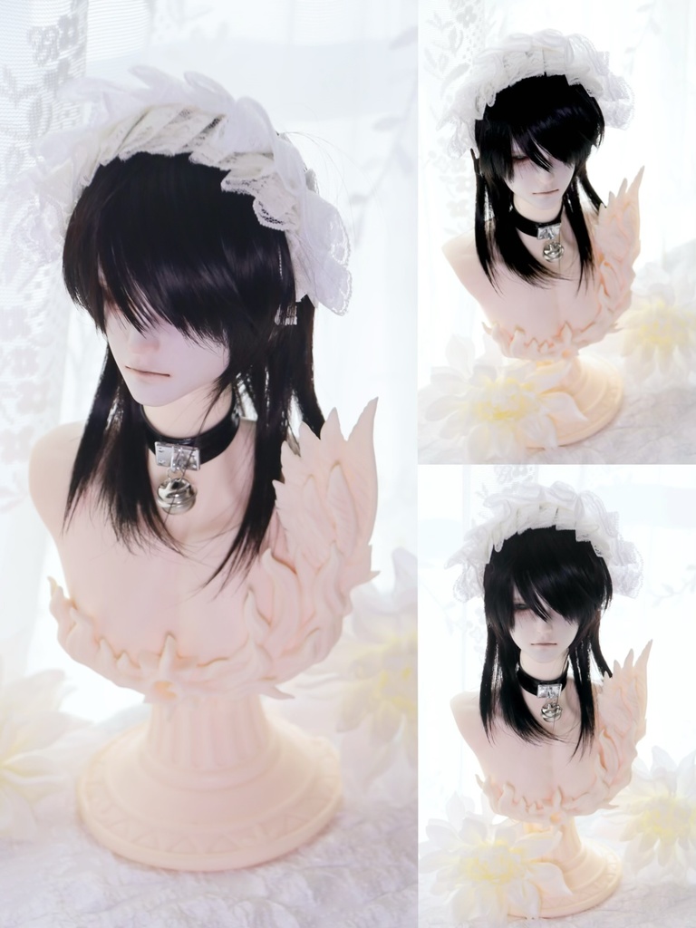 【アイドールお持ち帰り】1/3ドールサイズ 8〜9インチ ボイズウルフカット 横分け