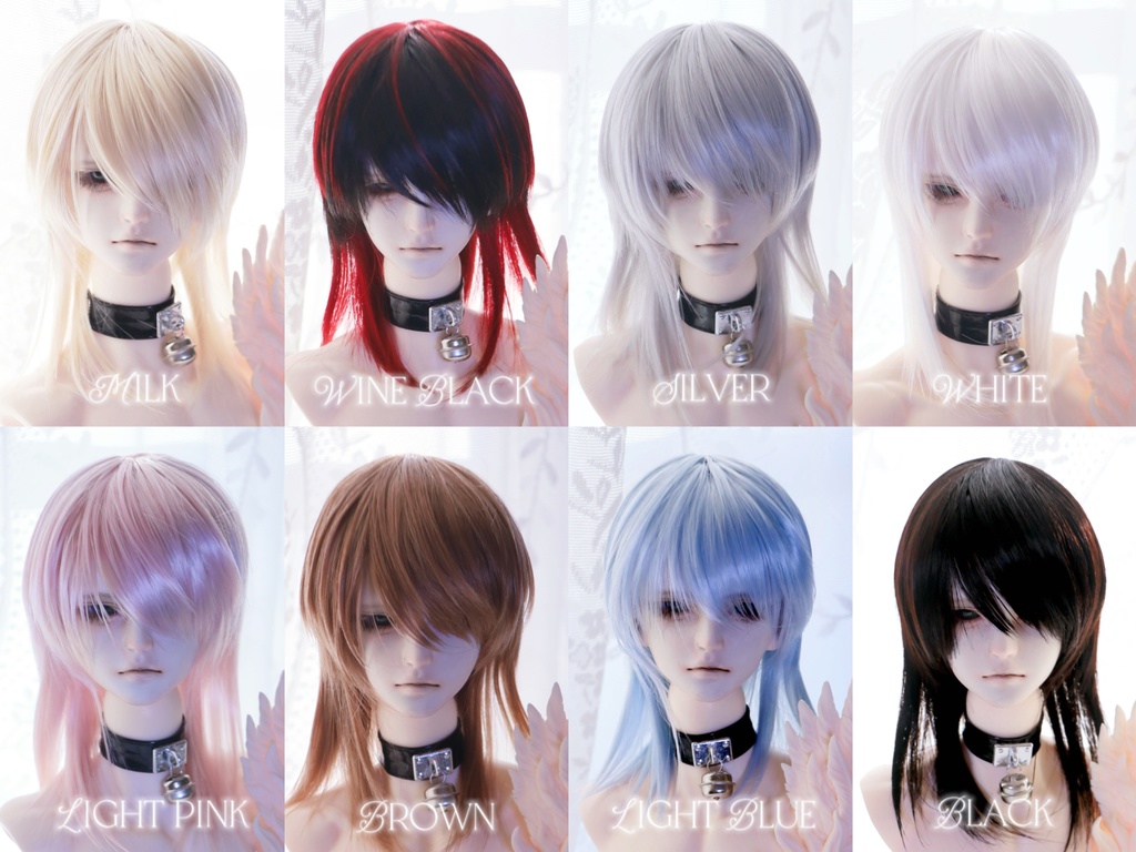 【アイドールお持ち帰り】1/3ドールサイズ 8〜9インチ ボイズウルフカット 横分け