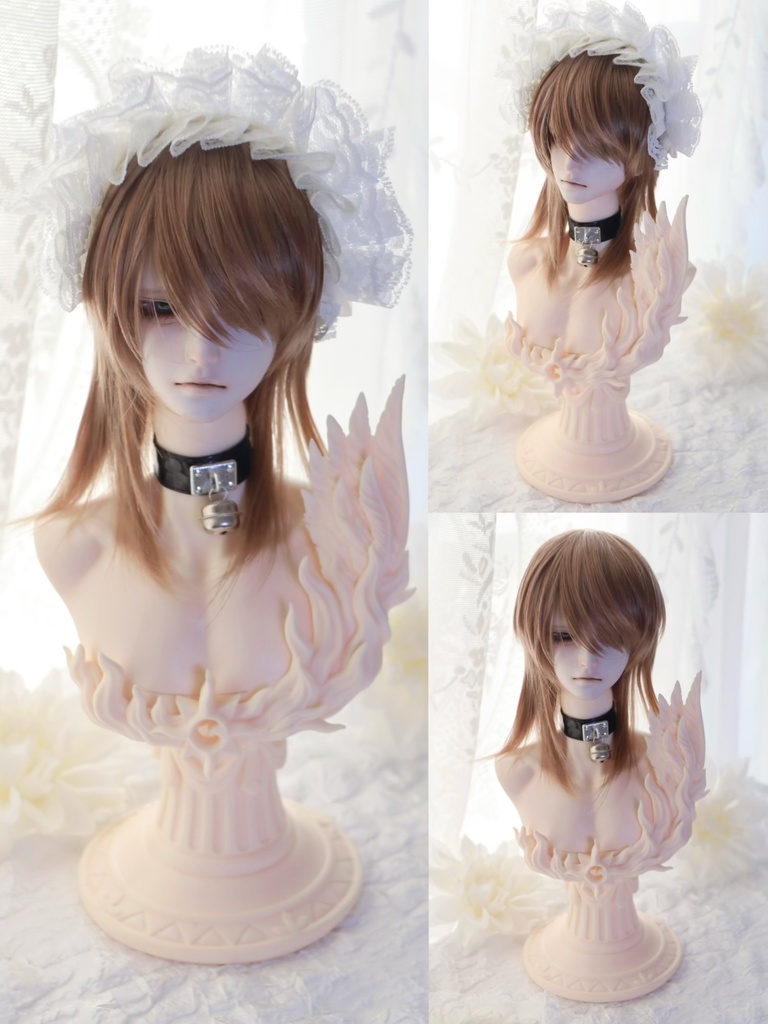 【アイドールお持ち帰り】1/3ドールサイズ 8〜9インチ ボイズウルフカット 横分け