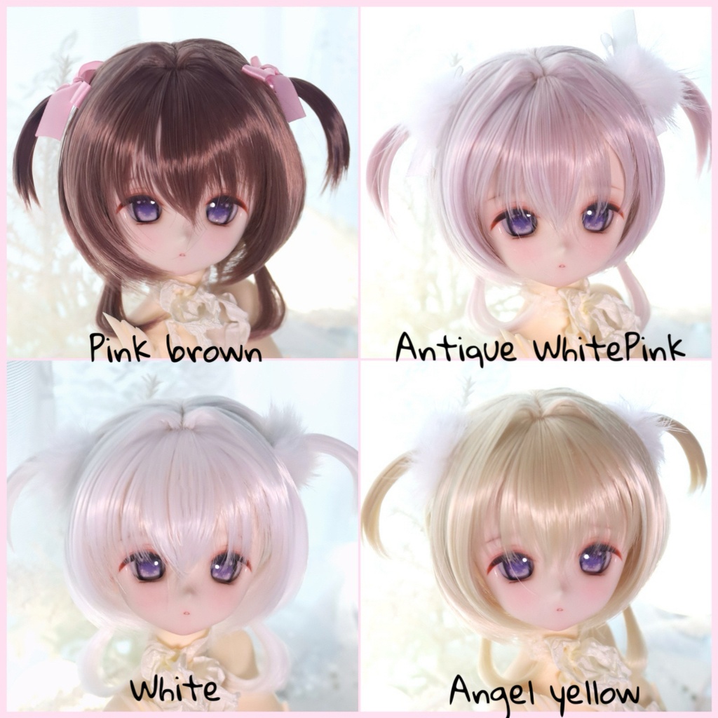 「受注」1\3ドールウィッグ 8〜9インチMilky Kindergarten Bob ミルキー幼稚園ボブ