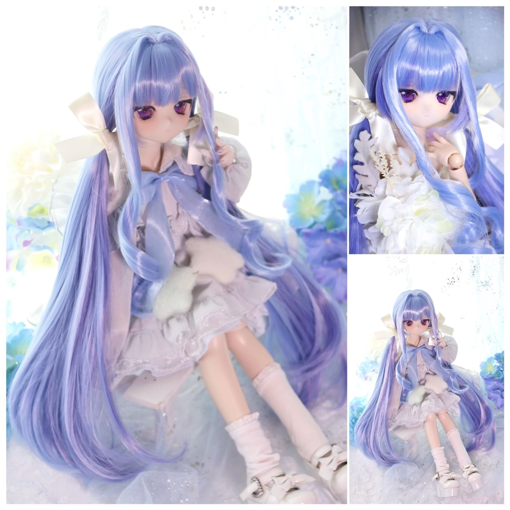 「受注」1\3ドールウィッグ　8〜9インチLow Twin Tail With intake インテーク付きローツインテール