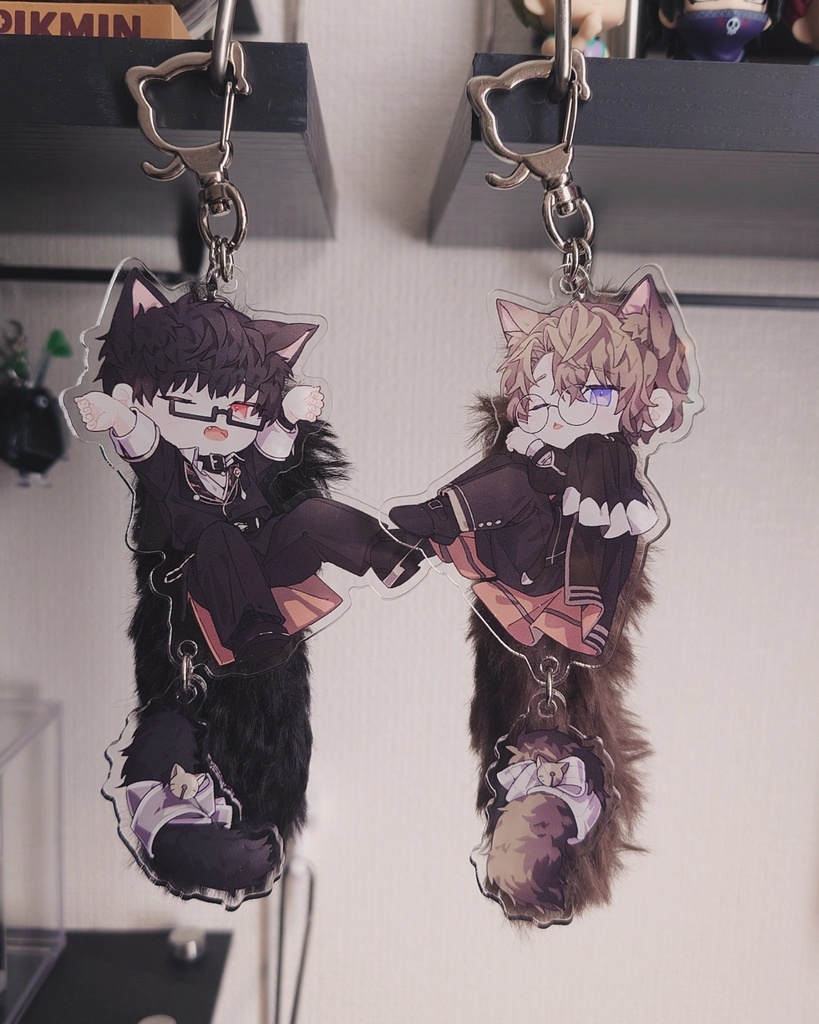 猫主従アクリルキーホルダー
