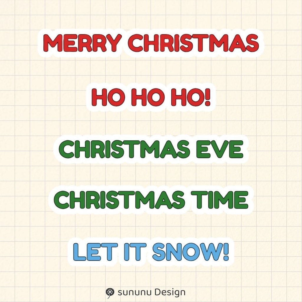 かわいいウサギのクリスマスデジタルステッカー30点|デジタルプランナー・Goodnotes・デジタル手帳対応