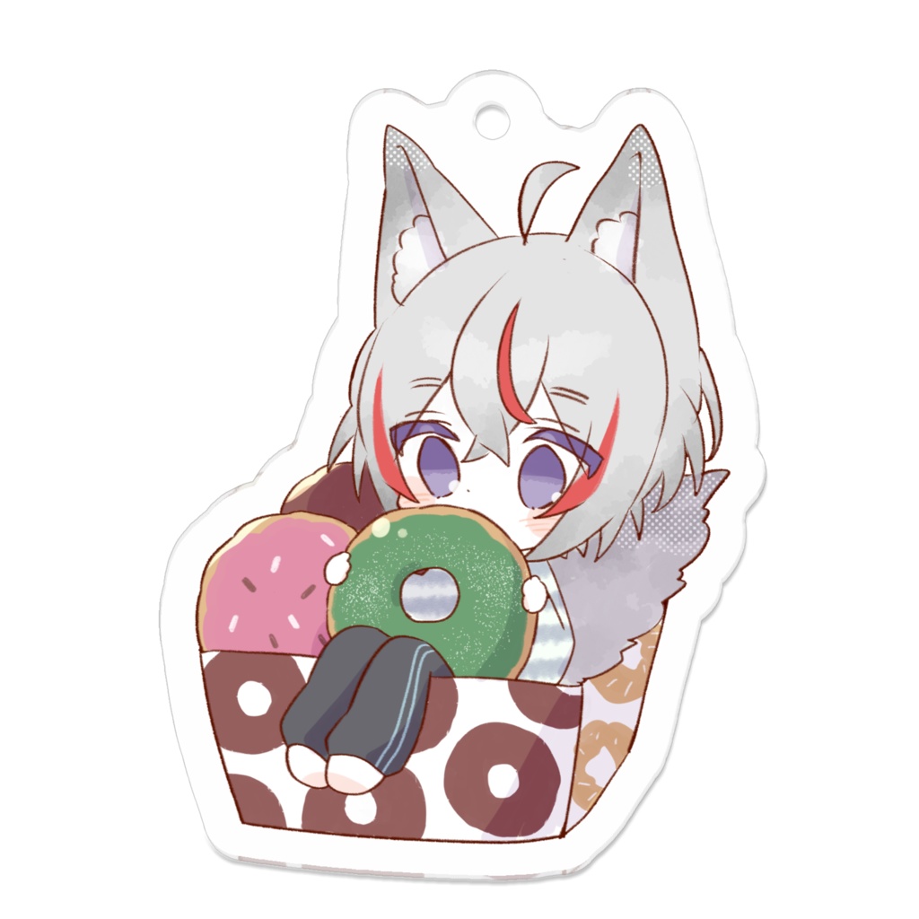 【狐御こみ×ねこ美】SDアクリルキーホルダー