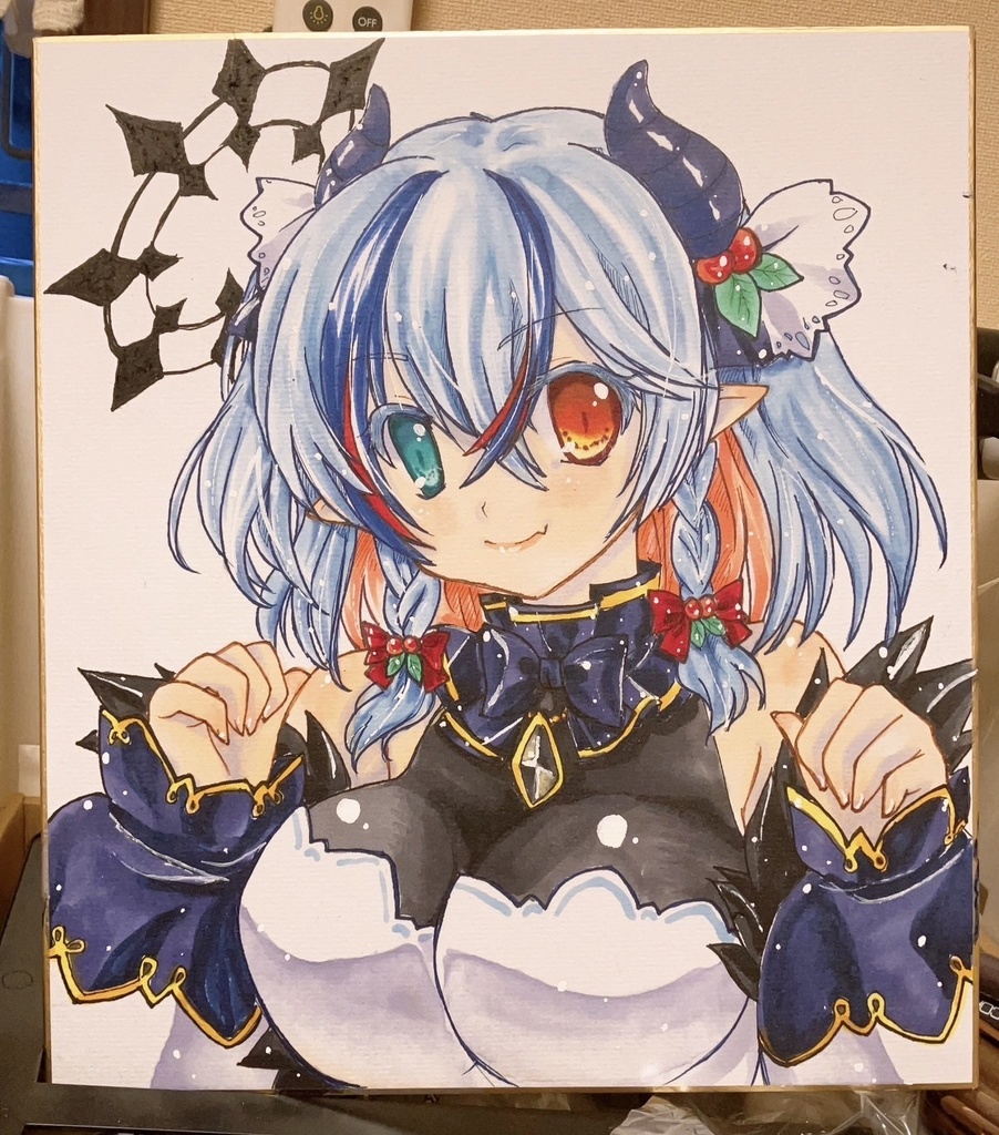 【原画】VTuber　玖瓓べりる🍒💎【大色紙】