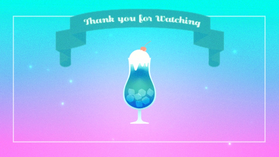 【無料・配信素材】クリームソーダのエンディング用背景動画ループ素材【Meira Base】