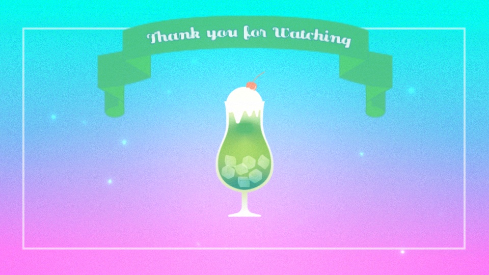 【無料・配信素材】クリームソーダのエンディング用背景動画ループ素材【Meira Base】