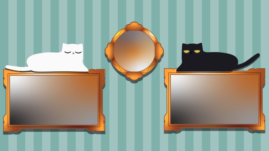 【無料・配信素材】白黒ねこのエンドカード動画素材【Meira Base】