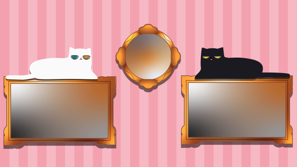 【無料・配信素材】白黒ねこのエンドカード動画素材【Meira Base】