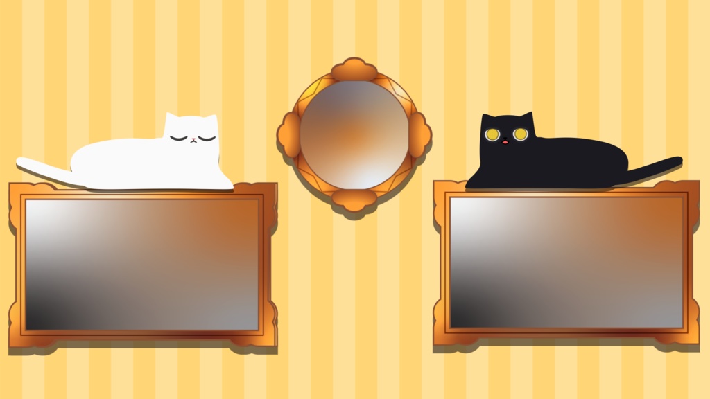 【無料・配信素材】白黒ねこのエンドカード動画素材【Meira Base】