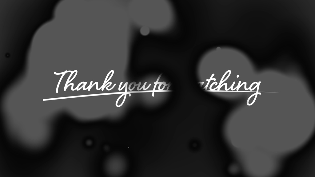 【無料・配信素材】筆記体のエンディング用ループ動画素材【Meira Base】