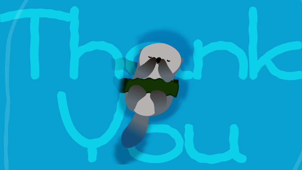 【無料・配信素材】ラッコの待機画面・エンディングループ動画【Meira Base】