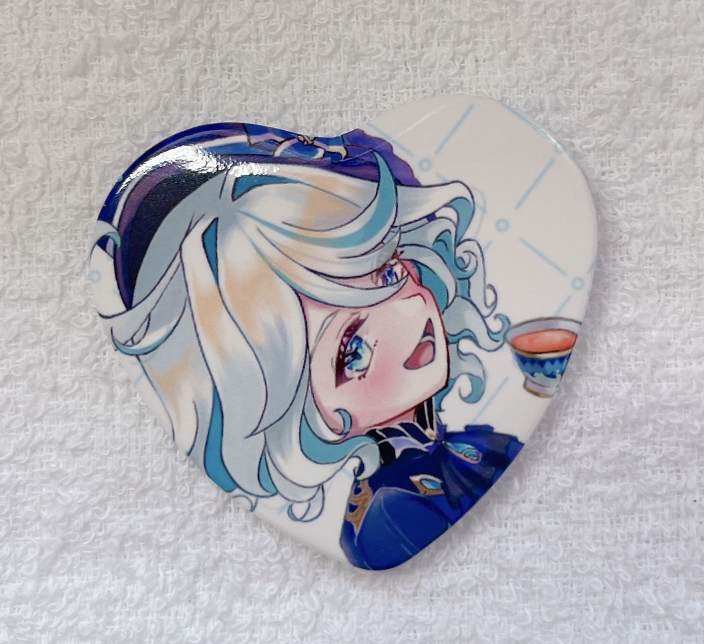 原神 フリーナ ハート型缶バッジ