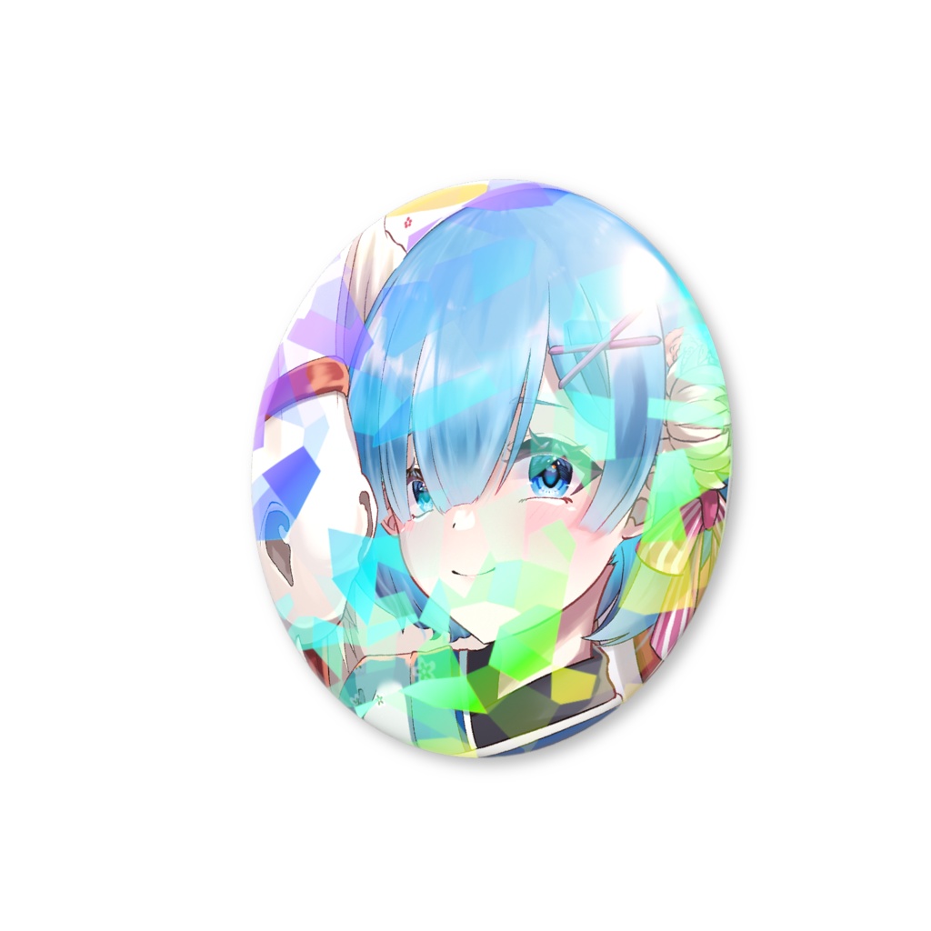 リゼロ レム ホログラム缶バッジ お正月
