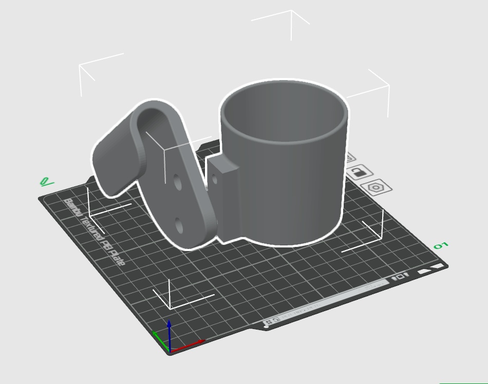 Z34専用 助手席ニーサポート取付 カップホルダー【車体無加工/3Dプリント用STL】Ver2.0