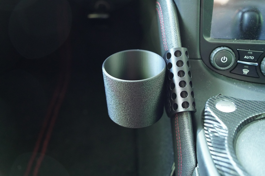 【艶消し黒PETG】 Z34用 カップホルダー(助手席側)Ver.5|3Dプリント製・未処理 RHD