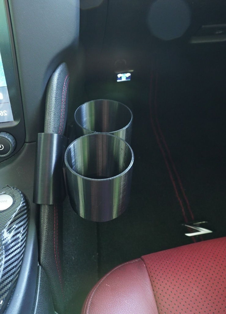 Nissan 370Z Passenger Knee Support Cup Holder (LHD Only) – No Modification | 3D Printable STL