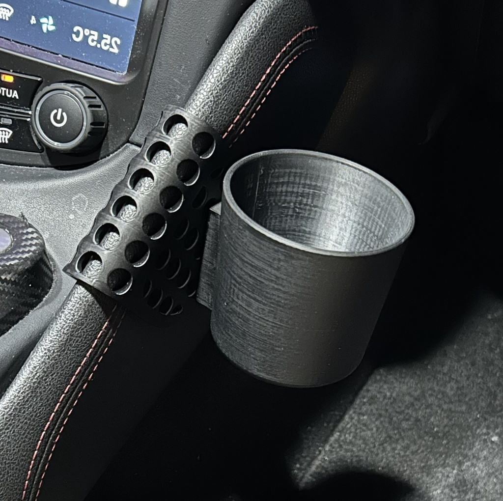 Nissan 370Z Passenger Knee Support Cup Holder (LHD Only) – No Modification | 3D Printable STL