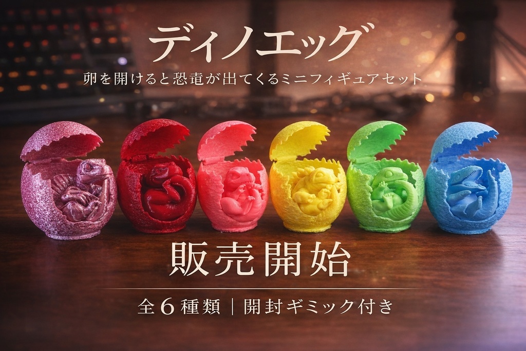 ディノエッグ 恐竜6個セット 開封ギミック付き ミニフィギュア コレクション