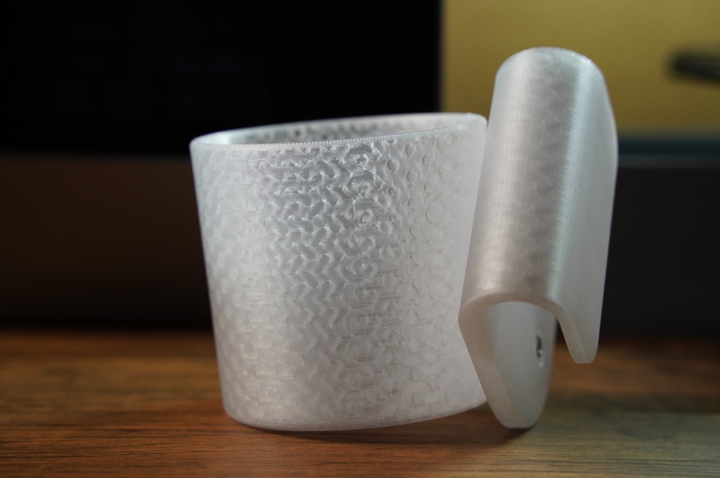 【透明PETG】受注生産 Z34用 カップホルダー(助手席側)Ver.5|3Dプリント製・未処理 RHD