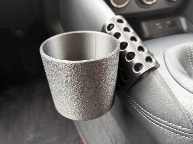 新型フェアレディZ RZ34 カップホルダー 3Dプリント製 【マット黒PETG or マット黒PETG CF(カーボンファイバー)】
