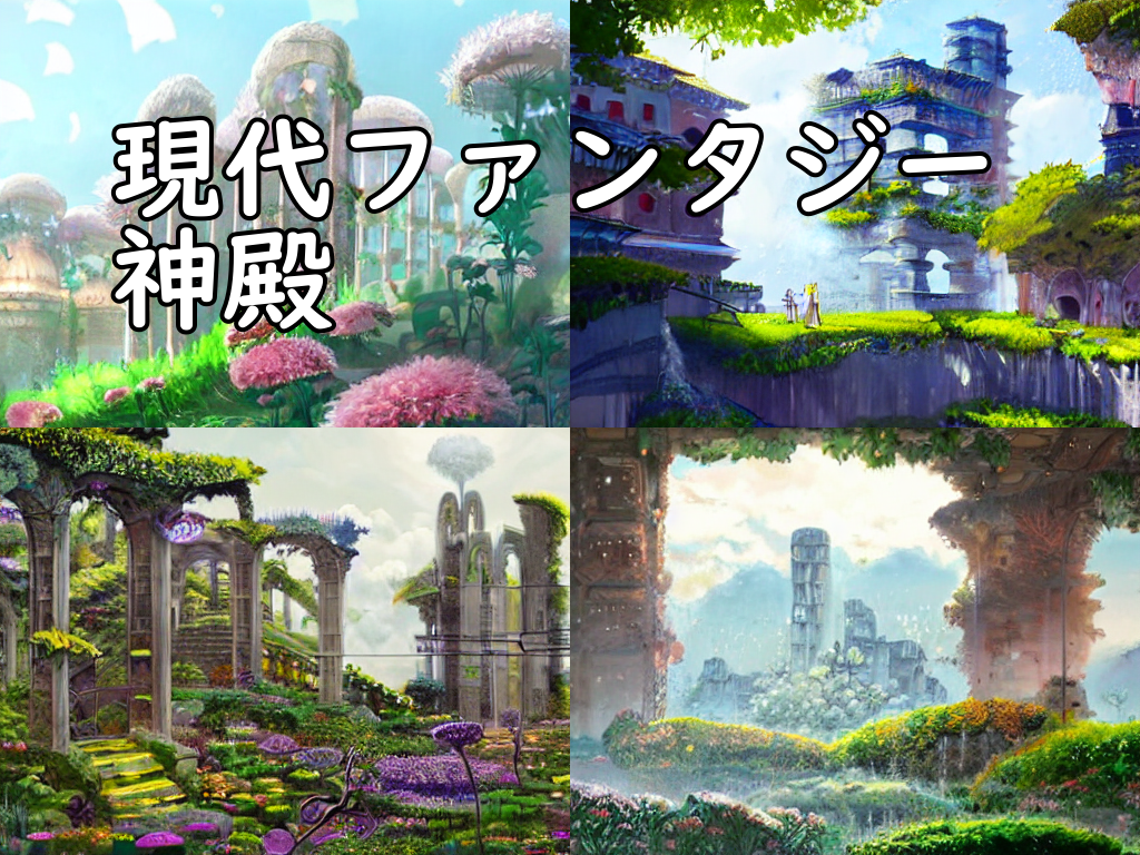 イラスト素材 背景素材 現代ファンタジー神殿