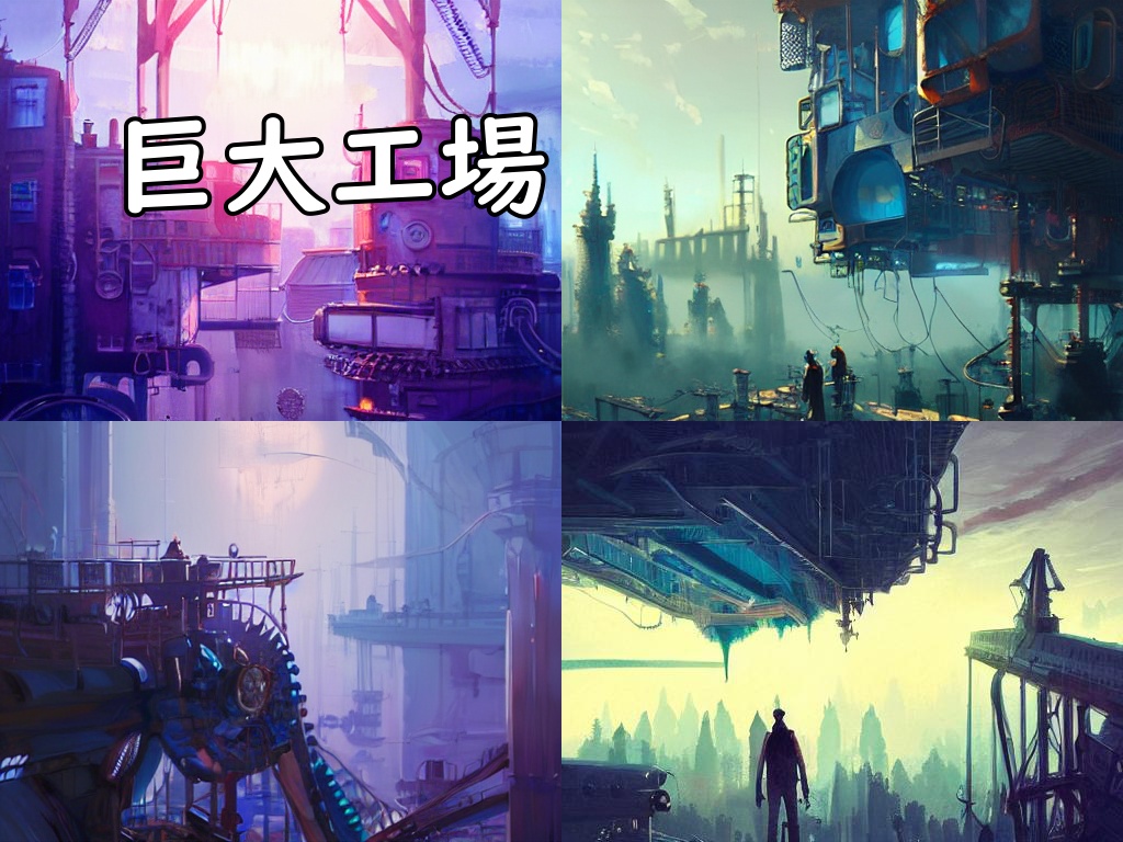 イラスト素材 背景素材 巨大工場 Fantasycarnival ファンタジーカーニバル Booth