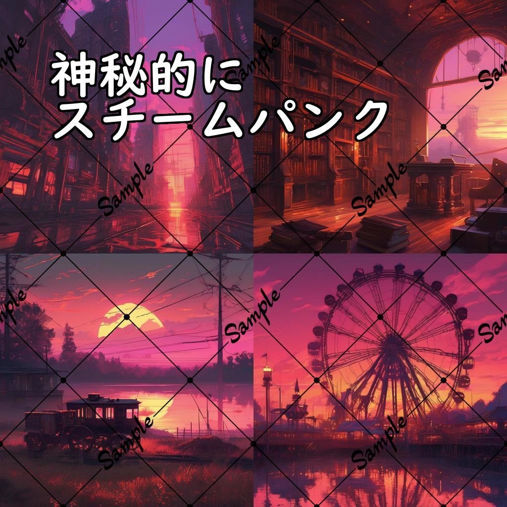 イラスト素材／背景素材　神秘的にスチームパンク