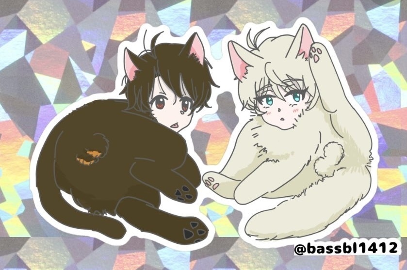 にゃんたまギラギラステッカー