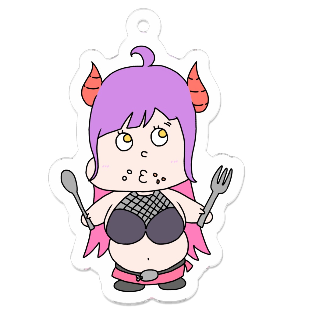 【黒羽ルカ】食べルカアクリルキーホルダー【1st記念】