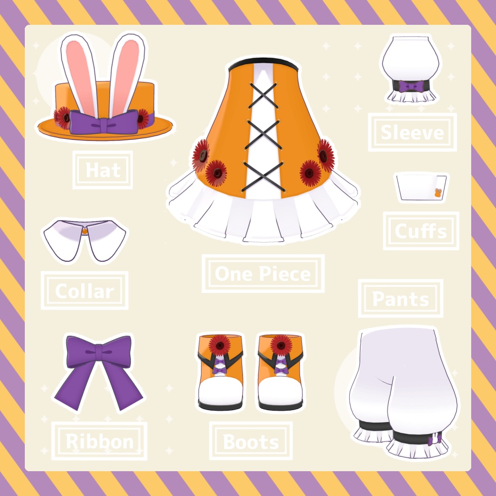 【秋テクスチャ追加!】🌼Flower Bunny🐰【まめふれんず対応】