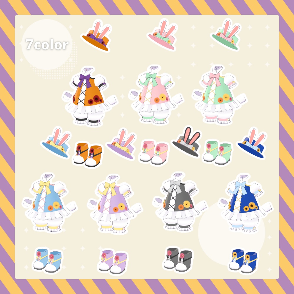 【秋テクスチャ追加!】🌼Flower Bunny🐰【まめふれんず対応】