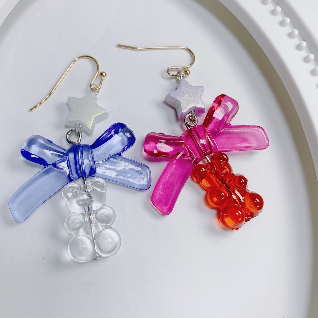 グミベア　リボンピアス