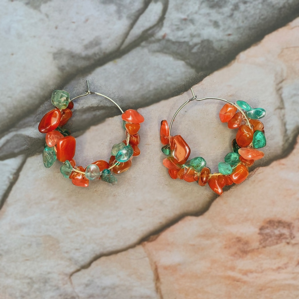 ハンドメイドピアス　天然石