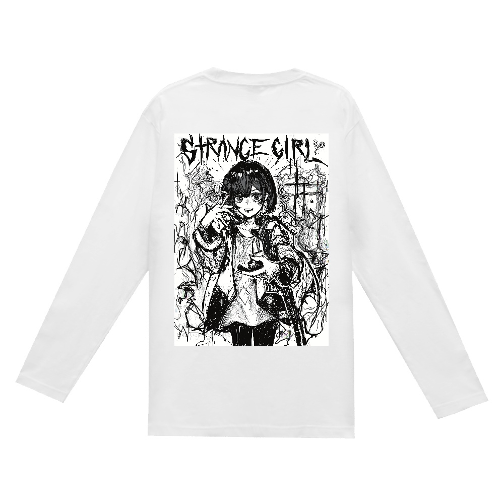 やさぐれ理芽ちオリジナル白Tシャツ【半袖、ロングTシャツ】