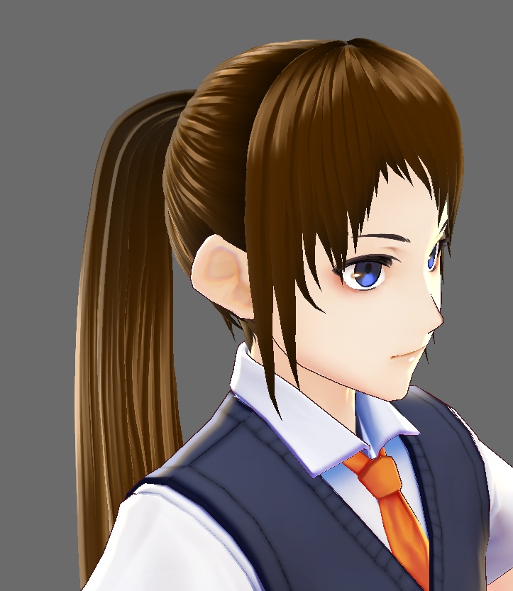 [VROID] Bam's long hair preset with bone TOG character
