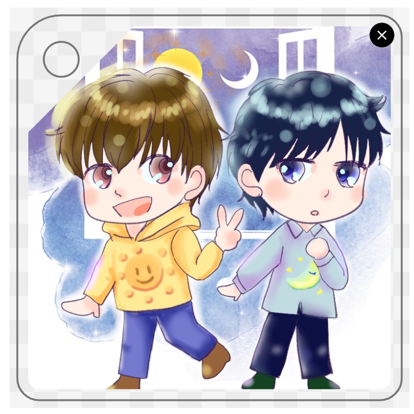太陽と月のアスペクト　アクキー（陽向と夏月）