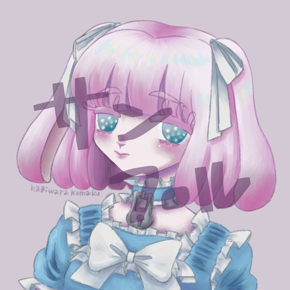 SNS用フリーアイコン　うさ耳女の子