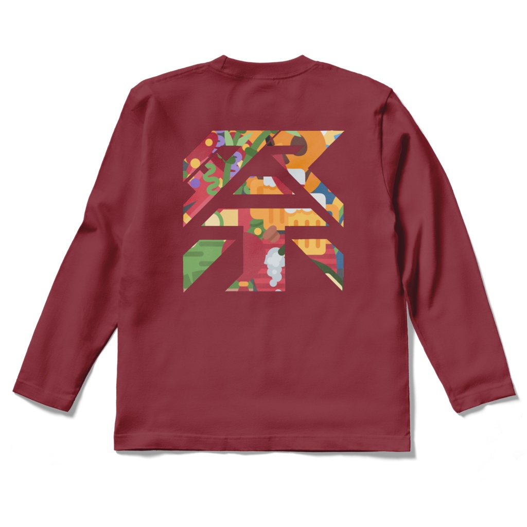 『🎁💥🎉🌐 / 祭』ロゴプリントロングTシャツ