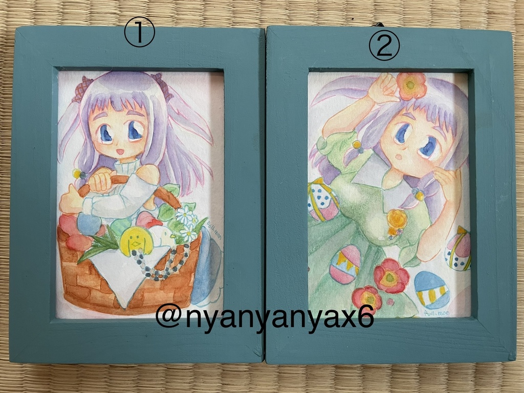 籠の中のイースターエッグ/イラスト原画