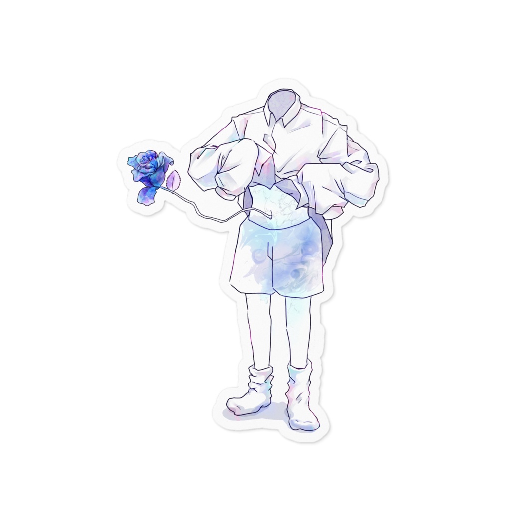 お腹から芽生えるステッカー